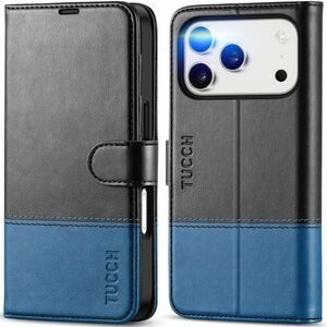 Wallet Case for iPhone 17 Pro (6.3") RFID Blocking, Card Slots, Kickstand,BlkBlu